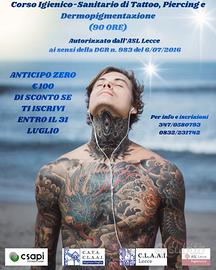 Corso Igienico-Sanitario per Tatoo Piercing e Derm