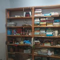 Scaffalatura datata (anni '60) in legno pitch pine