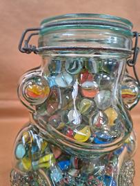 Vaso rana biglie vintage 