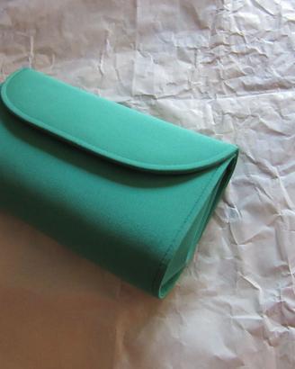 pochette in raso di seta Serapian, made in Italy