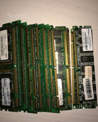 RAM computer PC memoria 13 pezzi DDR 128MB 512MB
