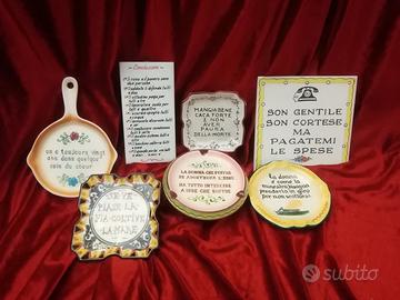 Set di 7 Targhette Decorative in ceramica