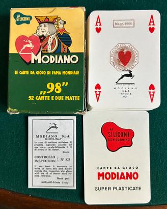 Carte da gioco Modiano 98 Ai Siliconi del 1966