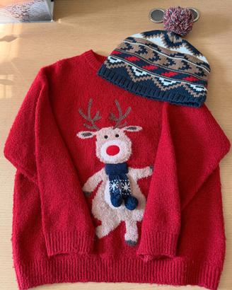 Set Natale bambino Zara + cappello Melby 5 anni