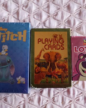 Carte da poker metallizzate Stitch,Lotso,animali