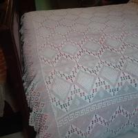 Coperta uncinetto a file'