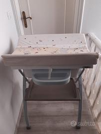 fasciatoio neonato con bagnetto