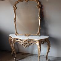 Consolle ingresso dorato 