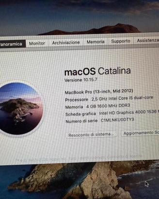 MacBook Pro retina 13” Mid 2012 - i5/4GB RAM/500GB