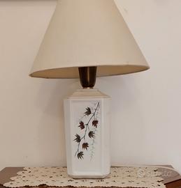 lampada con vaso in ceramica dipinto