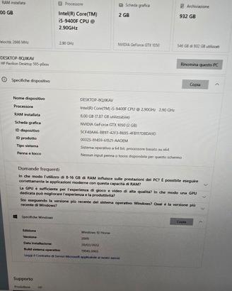 Hp desktop i5