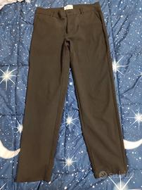 Pantaloni Uomo Chino Nero Bershka Skinny Cropped