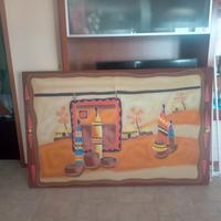 Tela rayon su intelaiatura in legno 