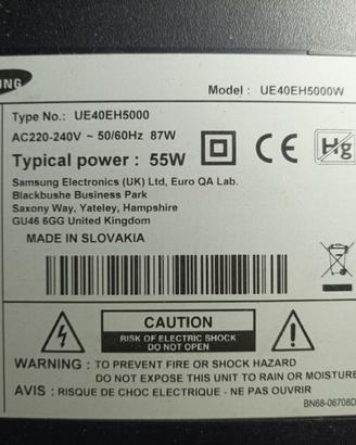 Ricambi per TV Samsung UE40EH5000