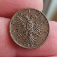 Moneta Rara Albania 1 Quindar 1935
