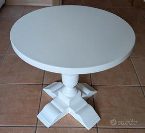 Tavolino bianco rotondo