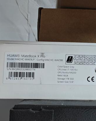 Huawei Matebook X Pro - Ultrasottile Premium 3k