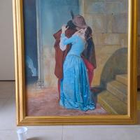 Dipinto a mano olio su tela "Il Bacio"