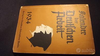 Libro tedesco 1934 Kalender der Deutschen Arbeit