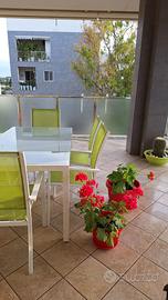 Tavolo e 6 sedie da giardino Papillon