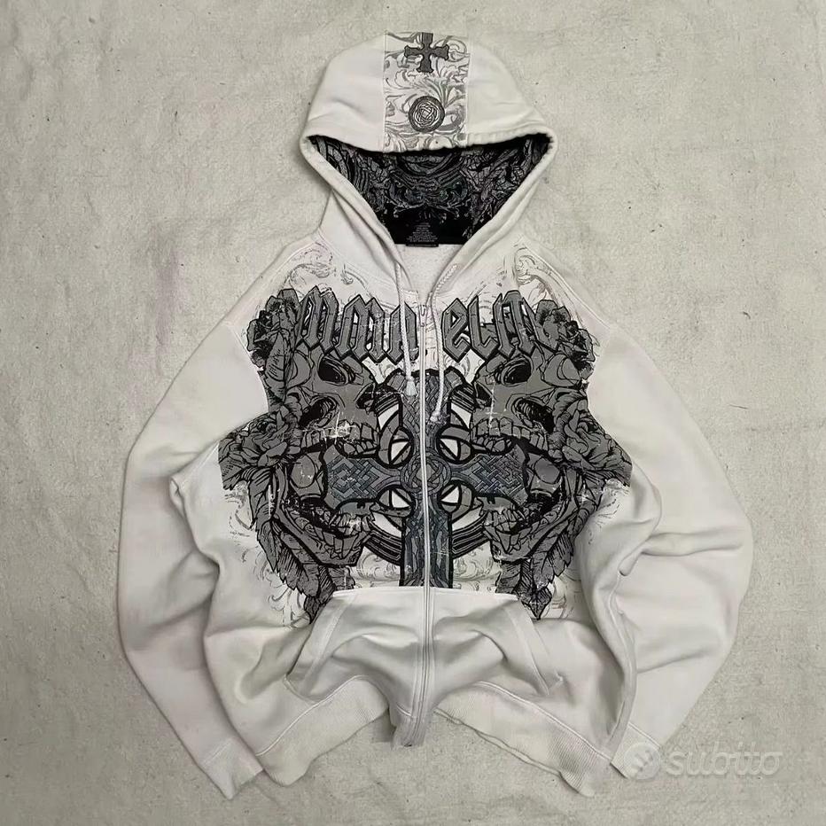 Giacca con zip completa per uomo felpe con cappuccio Y2k oversize felpe con cappuccio felpa con cappuccio felpa con cappuccio felpa con cappuccio pullover in cotone giacca a maniche lunghe oversize