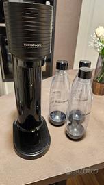 Gasatore gaia sodastream nero + 3 bottiglie