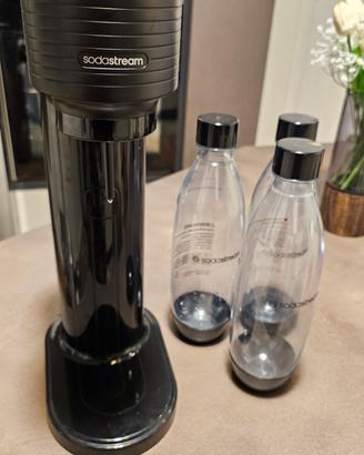 Gasatore gaia sodastream nero + 3 bottiglie