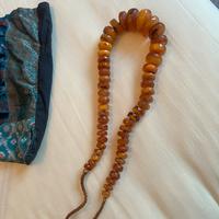 Collana ambra pura  antica lunga