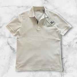 Polo Burberry Bianco – Taglia M Slim Fit