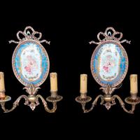 antica coppia applique Limoges 