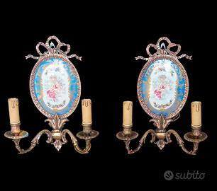 antica coppia applique Limoges 