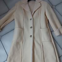 Cappotto panna scamosciato tg L