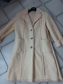 Cappotto panna scamosciato tg L