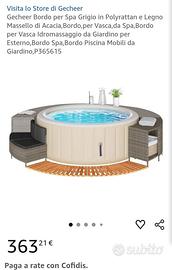 Bordo Spa Gecheer in Polyrattan e Legno - Nuovo