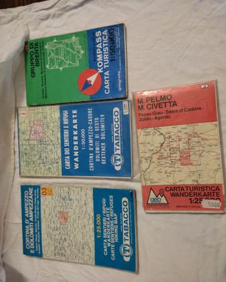 Carte dei sentieri e rifugi Kompass Tabacco Geo