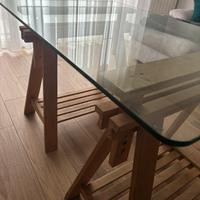 Tavolo Legno e Vetro
