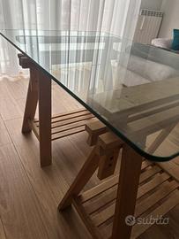 Tavolo Legno e Vetro
