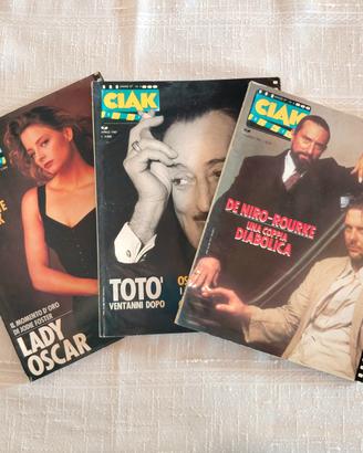 3 Riviste CIAK (87/89) Totò, De Niro, Jodie Foster
