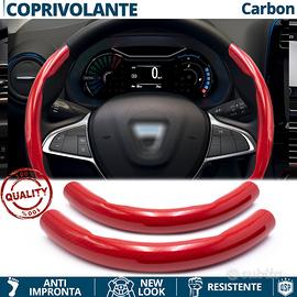 COPRIVOLANTE per DACIA in FIBRA CARBONIO Rosso