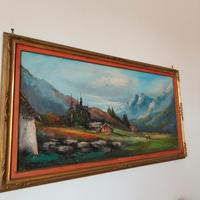 Quadro paesaggio svizzero anni 70