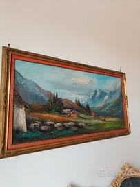 Quadro paesaggio svizzero anni 70
