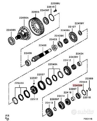 Bearing cuscinetto albero Evo 2522A074