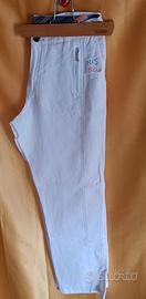 pantaloni uomo Jonny Joy bianchi lino puro mis 50