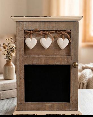 Portachiavi da Parete in Legno Shabby Chic