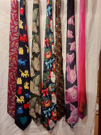 7 cravatte vintage dec.originali seta e altro
