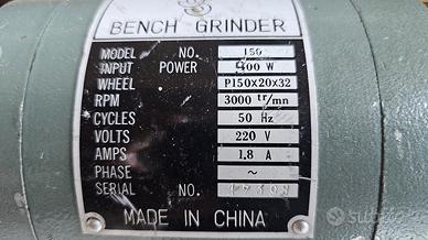 MOLA  AFFILATRICE ,SMERIGLIO DA BANCO V220 500WATT