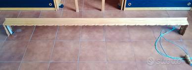 ZINEFFA con binari per tenda in legno decorato