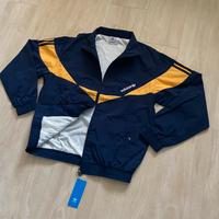 Felpa Adidas Originals blu e gialla - Taglia M