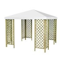 Gazebo 3x3 In Legno Per Giardino Con Copertura