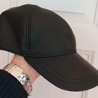 cappellino made in Italy vera pelle 